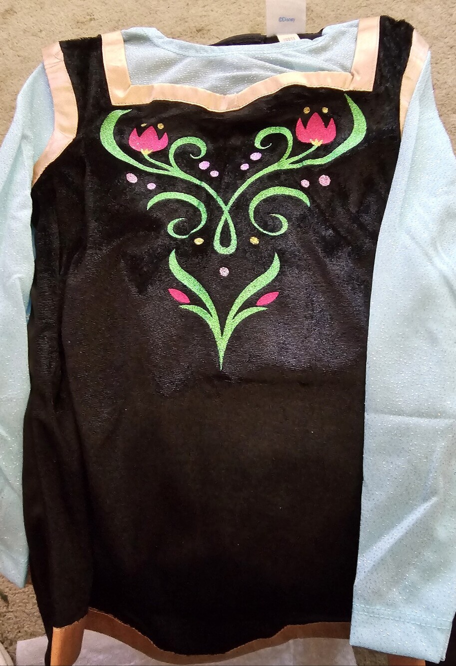 Disney Frozen Girls Anna Costume Top Halloween Dress Up Child Small 4-6 New